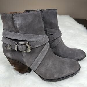 NEW! MSRP $159 Zodiac Size 10 Sammi Grey Suede Booties